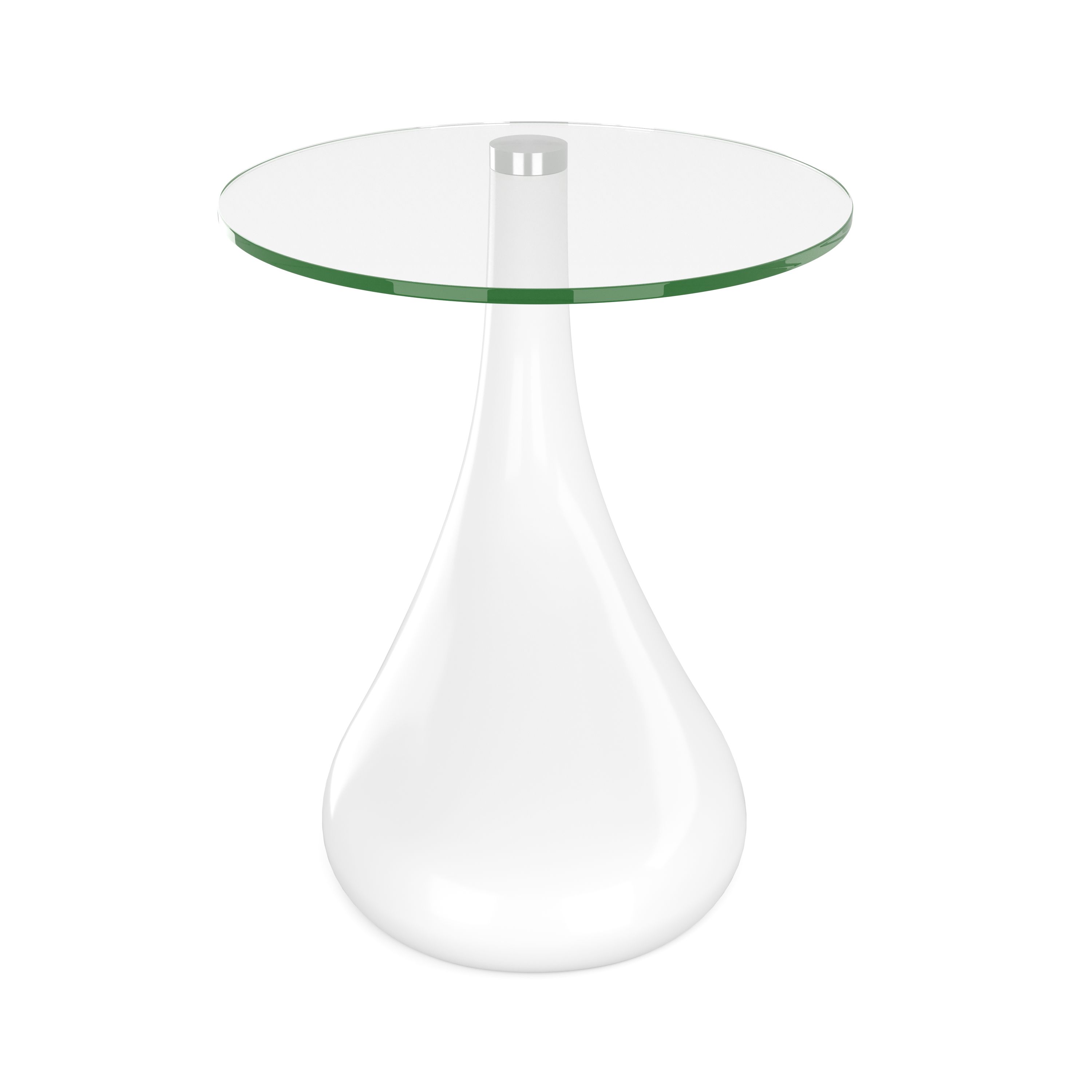 Beistelltisch Glas LORETTE rund weiss