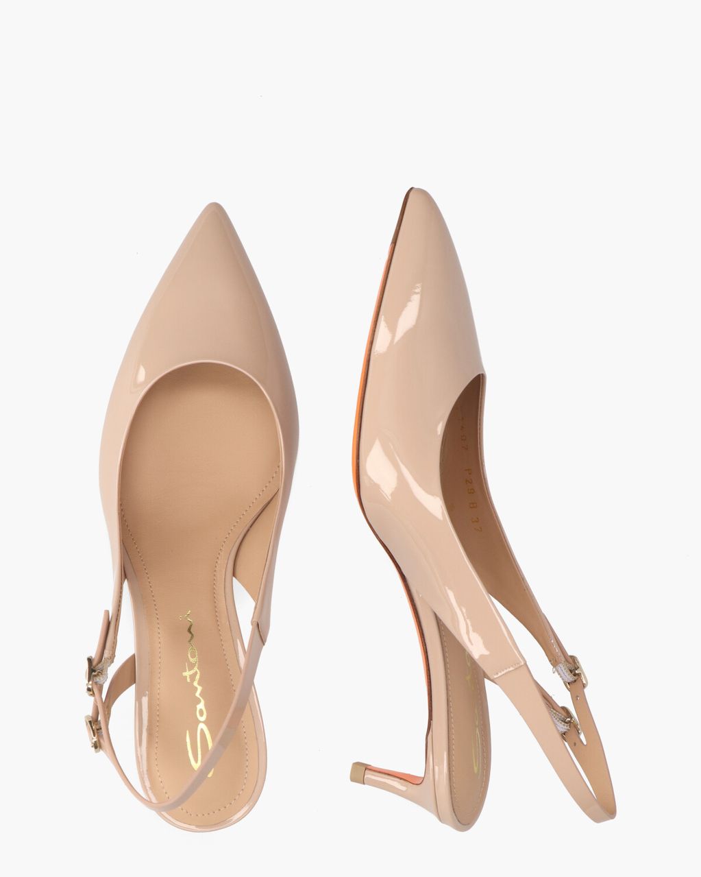 Santoni 71407 Lichtroze Dames Slingbackpumps