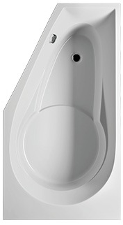 Riho Yukon inbouw hoekbad links 160x90cm wit glans