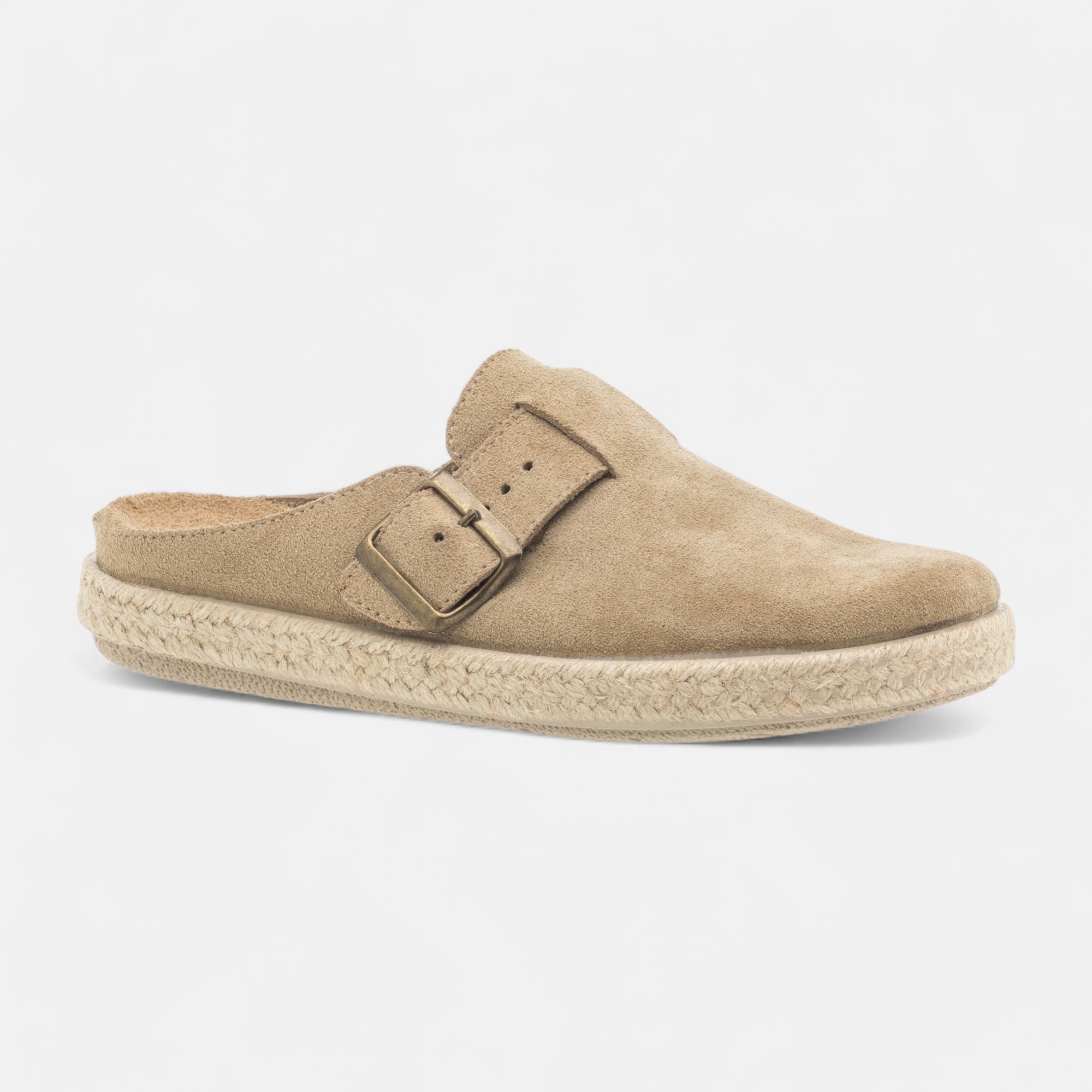 Mules Femme en cuir beige