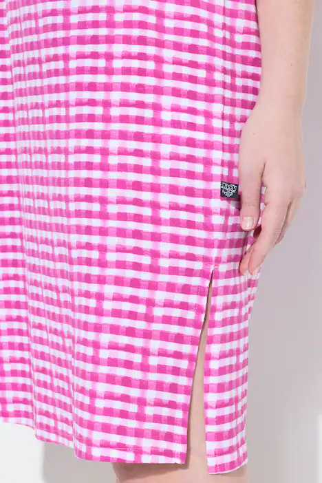 Bigshirts, 2er-Pack, Karo/Herzen, Rundhals, Halbarm, rosa
