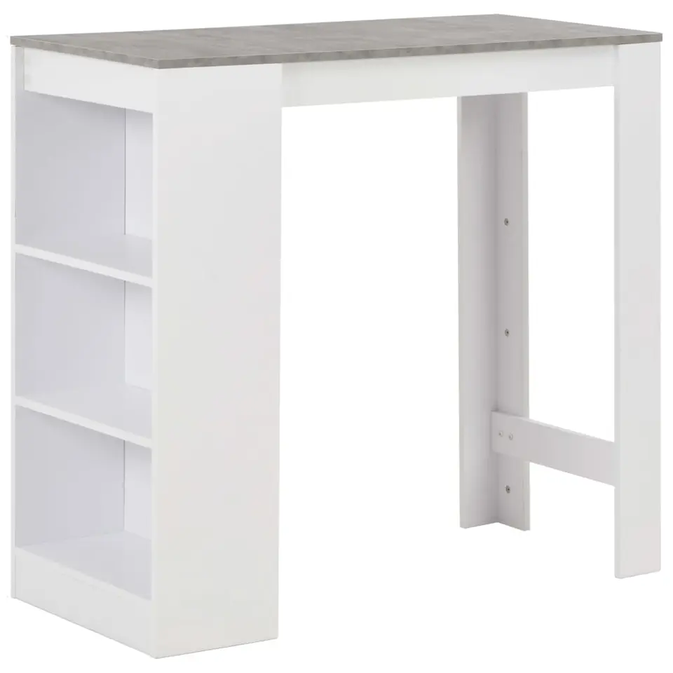 vidaXL - Bartafel - Wit - Bewerkt hout