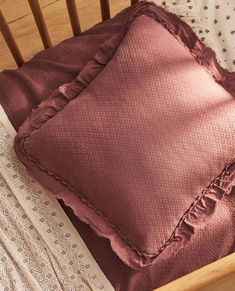 CAPA DE ALMOFADA INFANTIL EM CROCHÊ JACQUARD