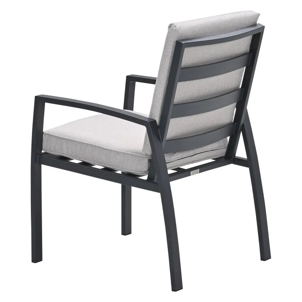 Vasano dining fauteuil - carbon black - desert sand