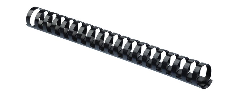 Fellowes Plastikbinderücken, A4, 19 mm, schwarz, 100 Stück