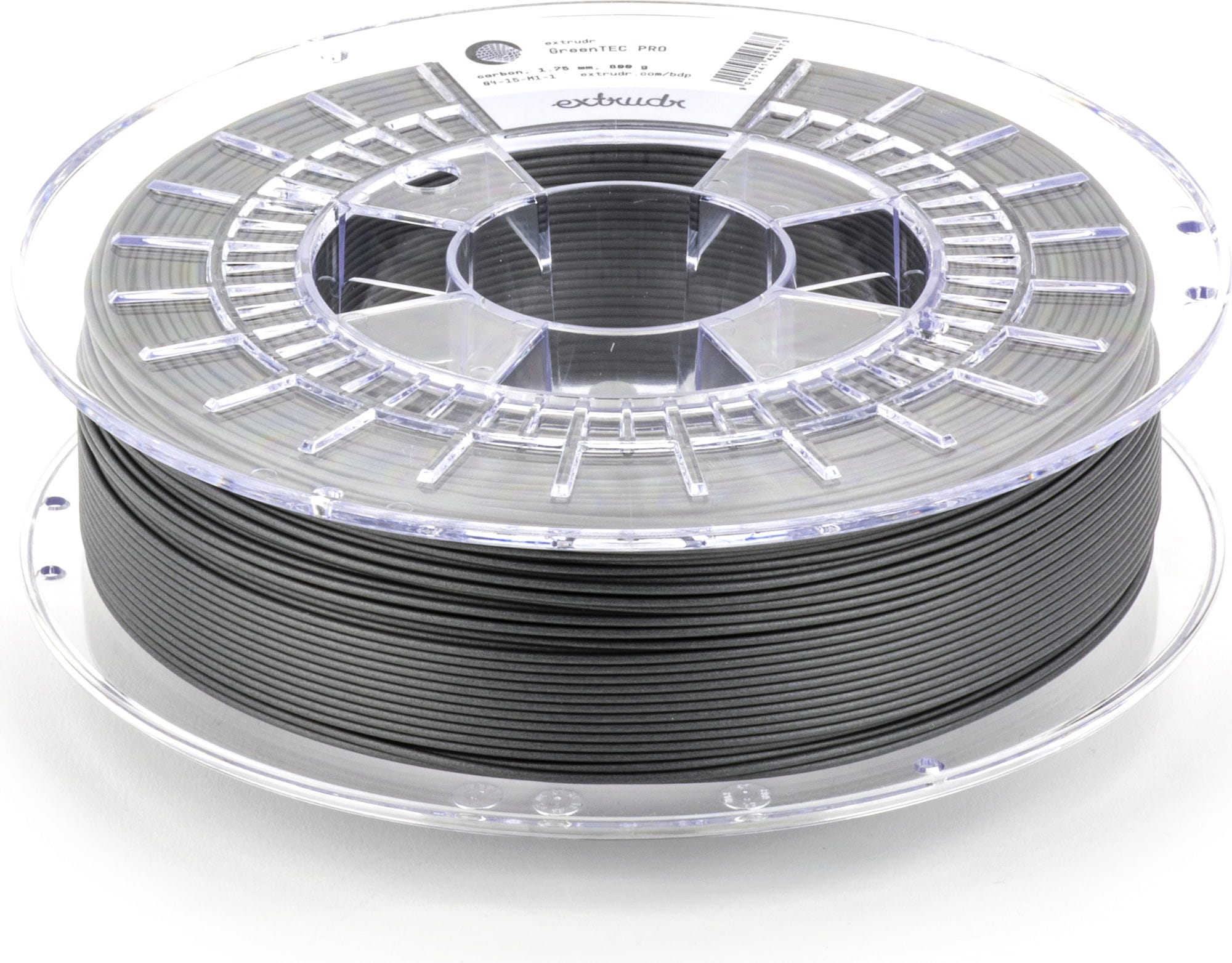Extrudr  Green-TEC PRO CF Schwarz, 1,75 mm / 10000 g    Carbonfilament in Kombination mit dem beliebten Green-TEC PRO