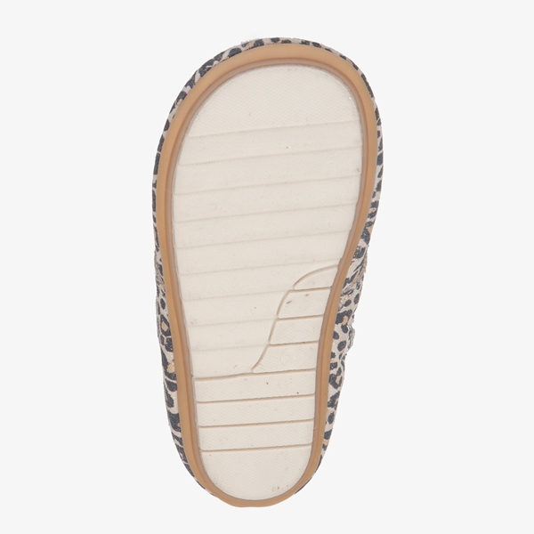 Groot leren babyschoenen met luipaardprint