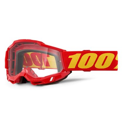 Masque cross 100% ACCURI 2 - Ecran Clair 2025 - Rouge