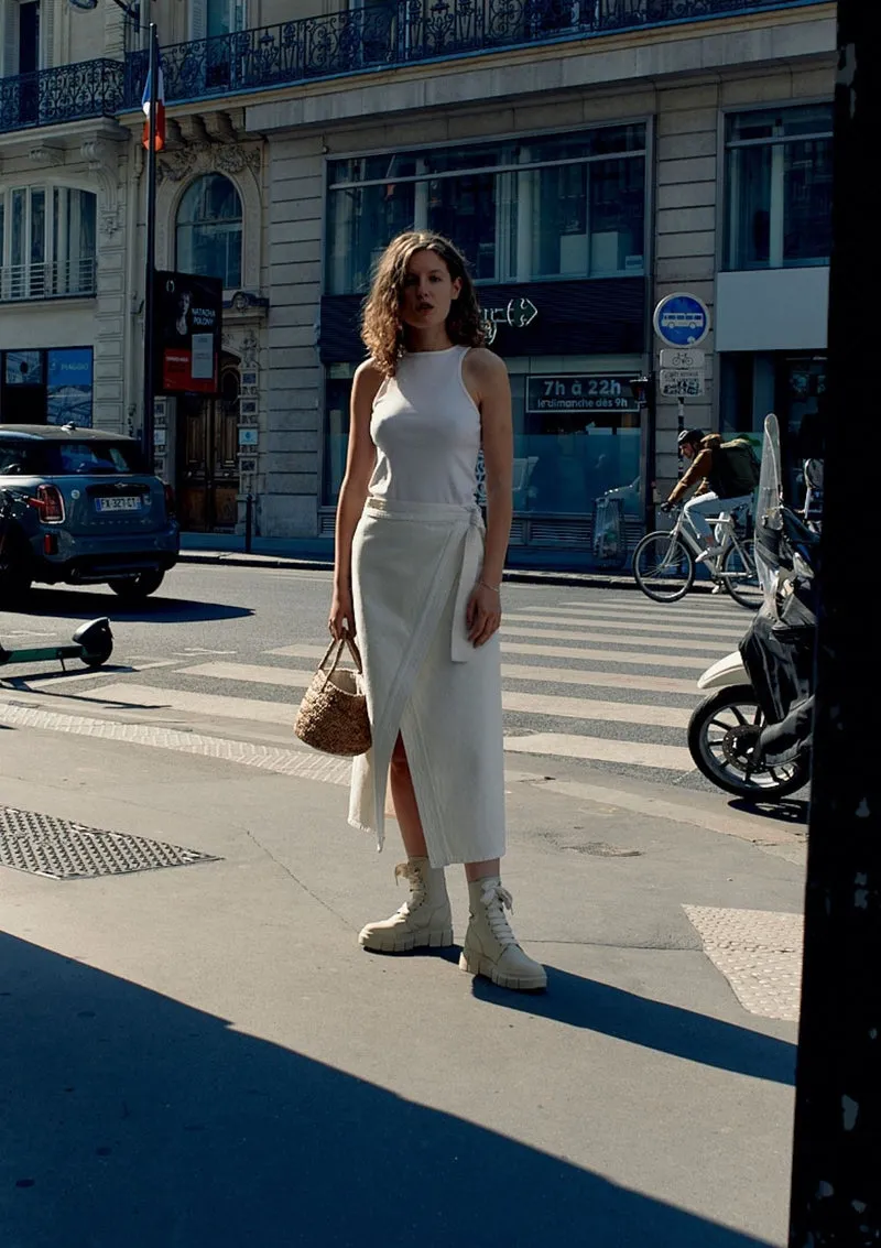 Jupe en denim Falda ADN Paris