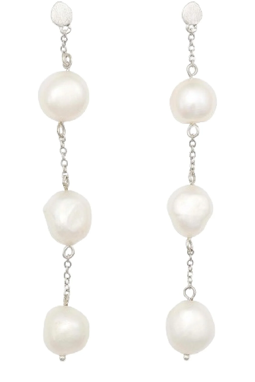 Sorelle Jewellery 3-Pearls Earchain sterling silver