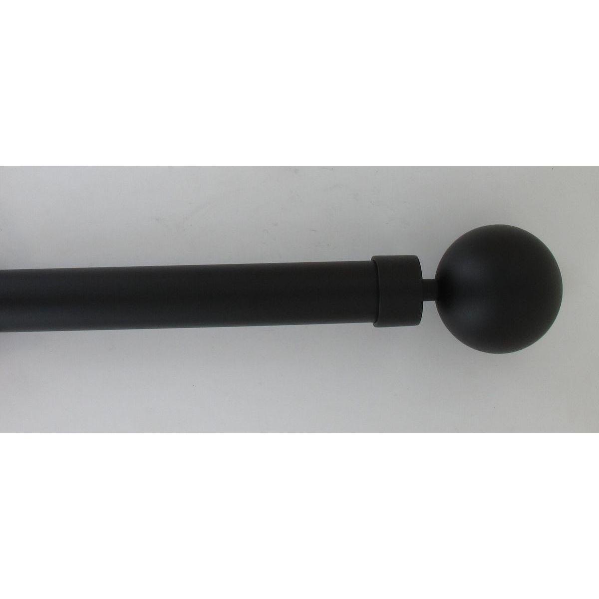 KIT EXT 120 210 CM D28 EMBOUT GAIA NOIR MAT