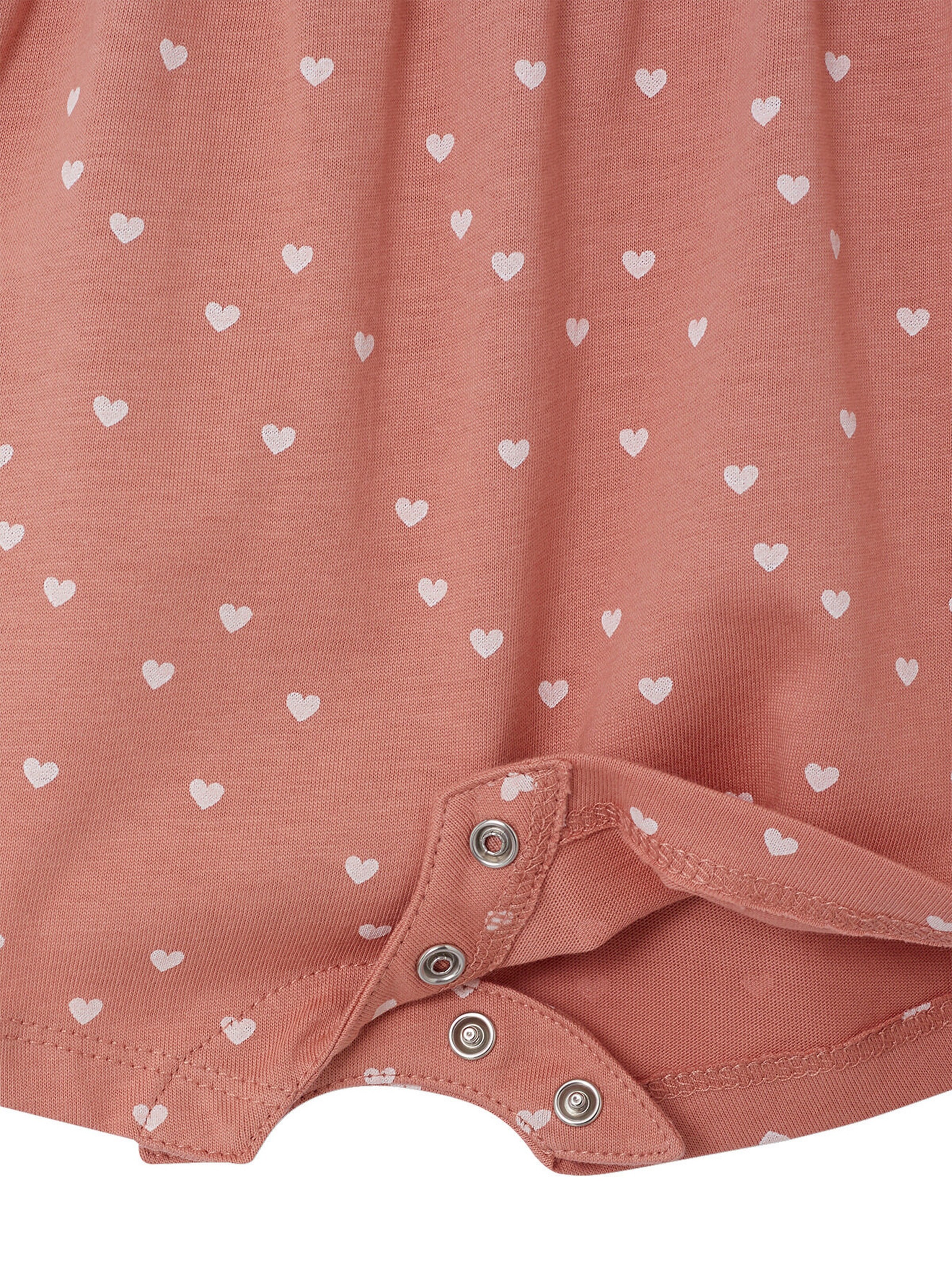 Vertbaudet Bio-Kollektion: Baby Kurzoverall mit Volantärmeln BASIC rosa