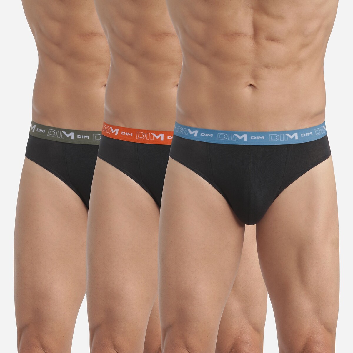 DIM<br>Conjunto de 3 cuecas de algodão elástico