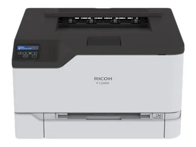 Ricoh C200W - Printer - farve - Duplex - laser - A4 - 2400 x 600 dpi - op til 24 spm (mono) / op til 24 spm (farve) - kapacitet: 250 ark - USB 2.0, LAN, Wi-Fi