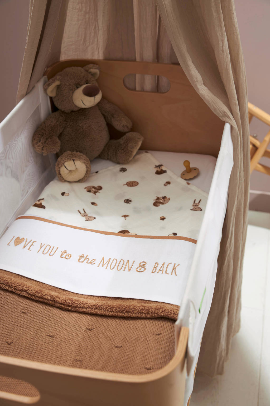 baby ledikantlaken 'Love you to the moon & back'toffee