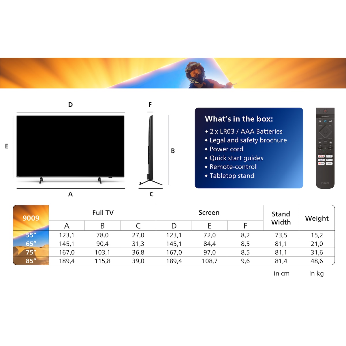 Philips 75” The Xtra PML9009 4K QD Mini-LED Ambilight TV (2024)