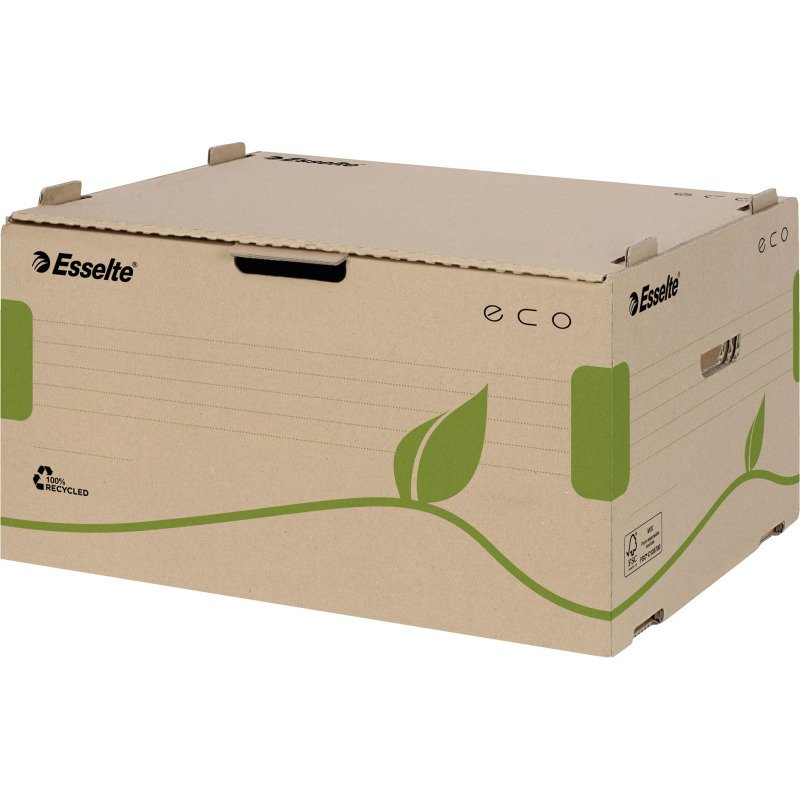 Caisse archives carton ESSELTE - H 25,9 x L 34 x P 43,9 cm - marron