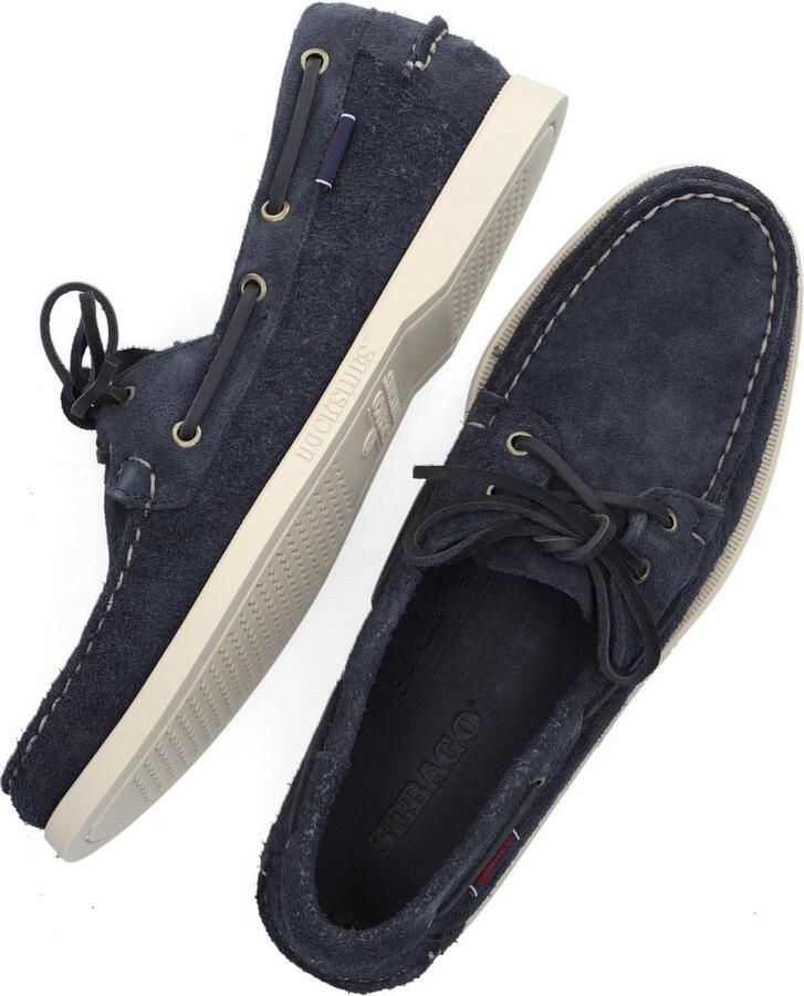 Sebago Veterschoen Heren Portland Flesh Out Blue Navy Blauw