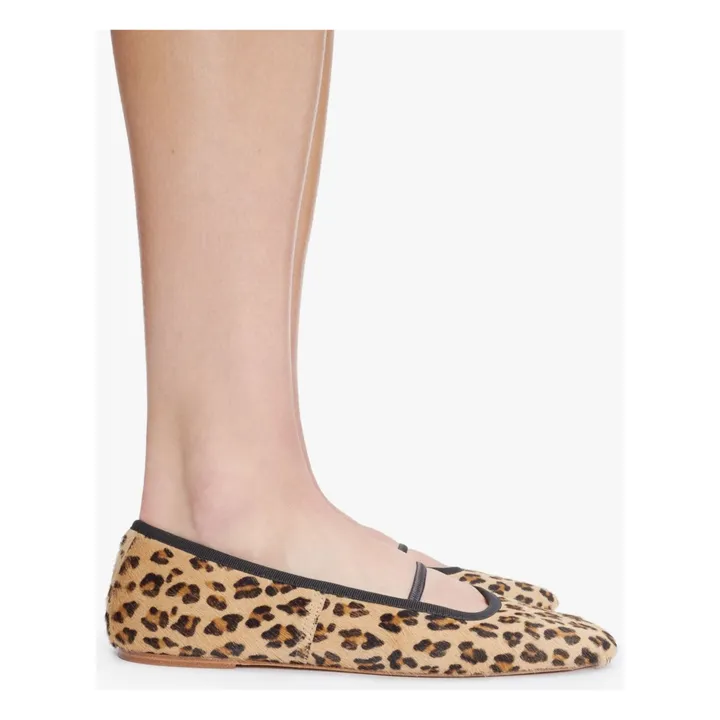 A.P.C. Ballerines Swan Imprimées Cuir | Beige