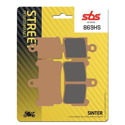 Plaquettes de freins SBS 869HS Sinter Métal Fritté avant