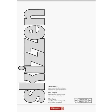 BRUNNEN Skizzenblock A5, 50 Blatt