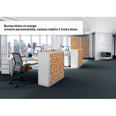 Bureau droit EASYDESK - L140 x P80 cm - Blanc