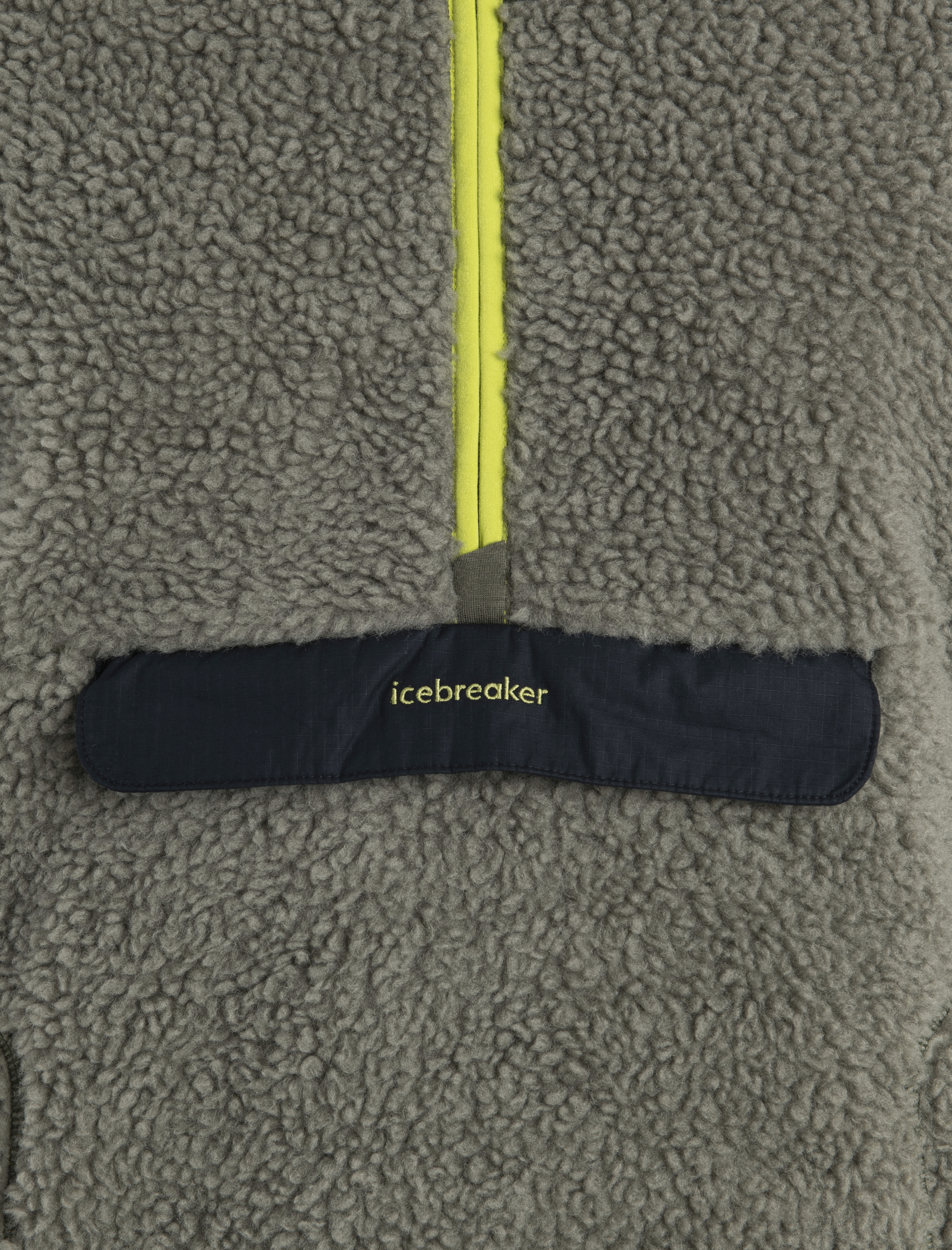 ICL RealFleece Sherpa LS Half Zip Herre Loden/Black/Bio Lime/Cb