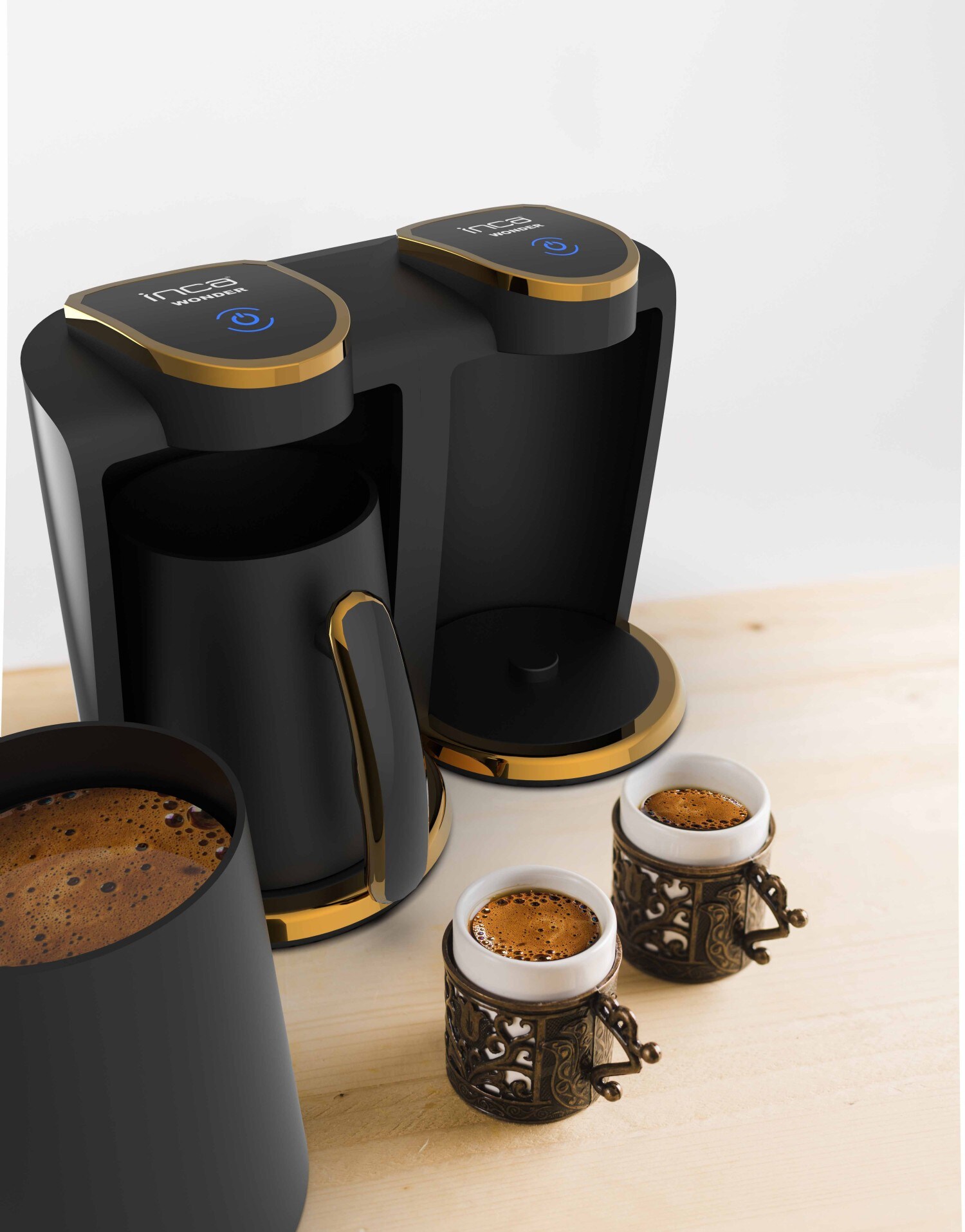 Turkische Kaffeemaschine Duo Wonder Serie IKM-02 Mokka