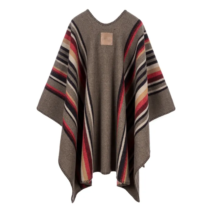 La Méricaine Cape Apache Laine Recyclée | Taupe