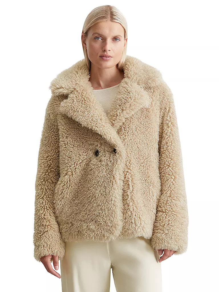 MARC O'POLO Jacke in Felloptik camel