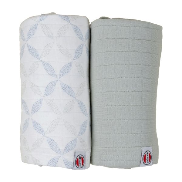 Lodger Hydrofieldoek - 2 Stuks - 110 x 110 cm - Matcha - Peppermint / Blue Fogg