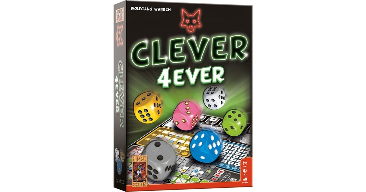 999 GamesClever 4ever Dobbelspel  (Nederlands, 1 - 4 spelers, 30 minuten, Vanaf 8 jaar)