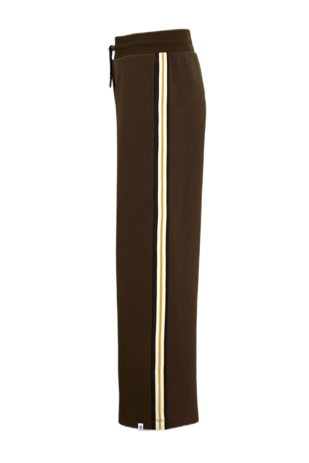 Me & My Monkey broek met streep donkerbruin