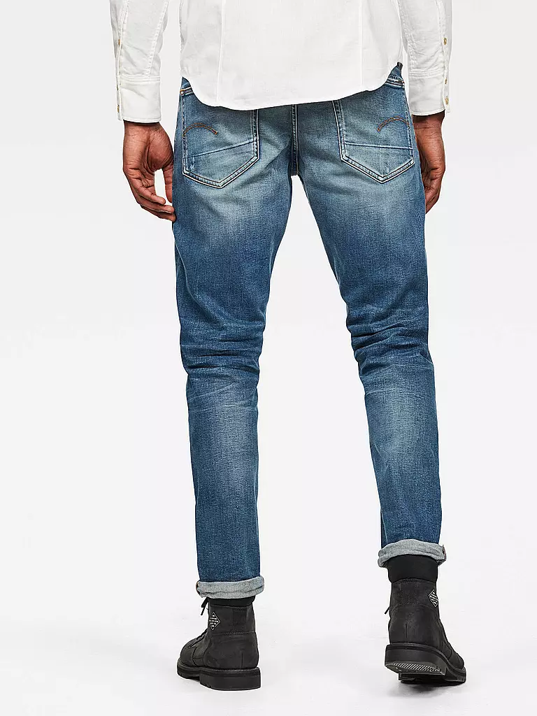 G-STAR RAW Jeans Straight Tapered Fit 3301 blau