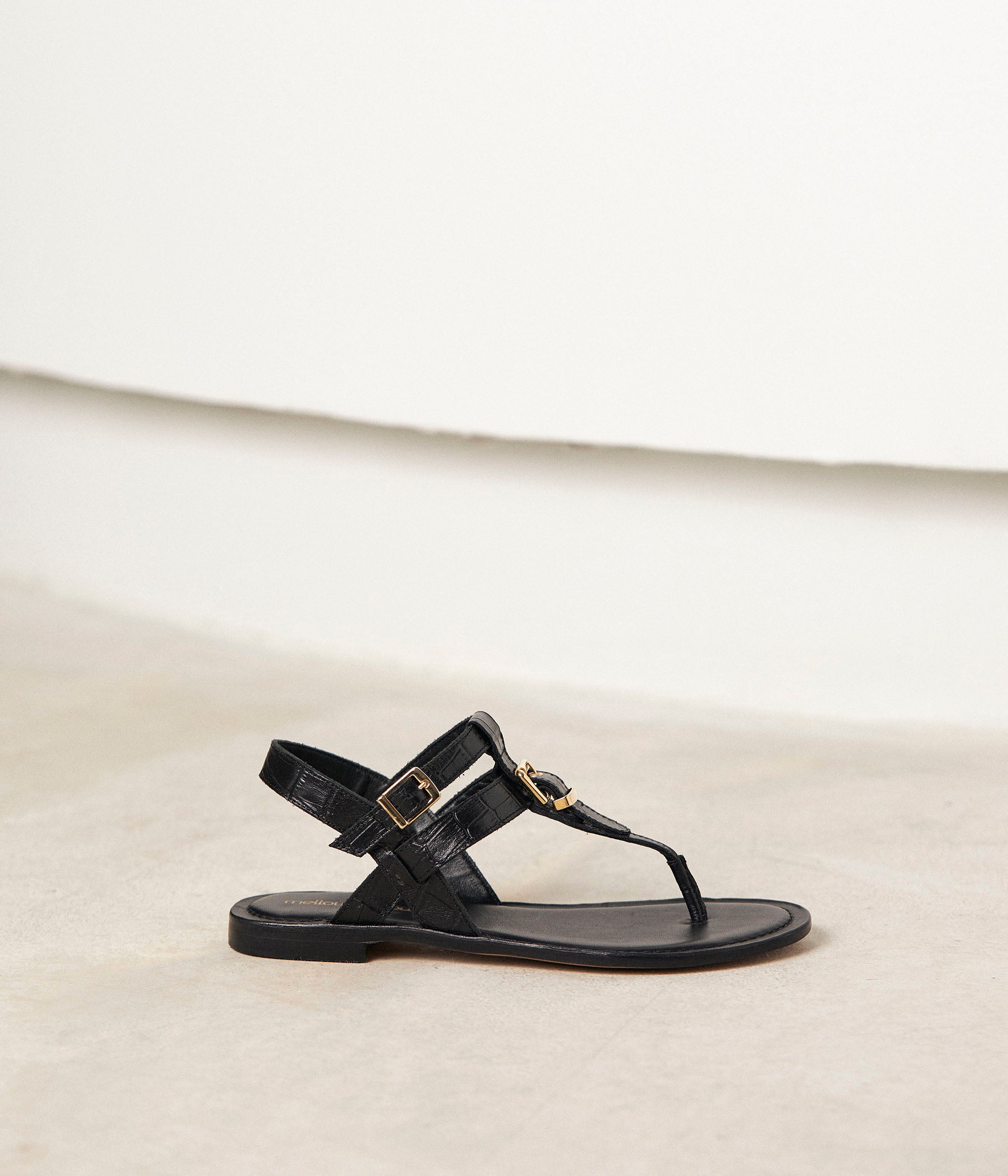 Sandales-tongs noires Carolina