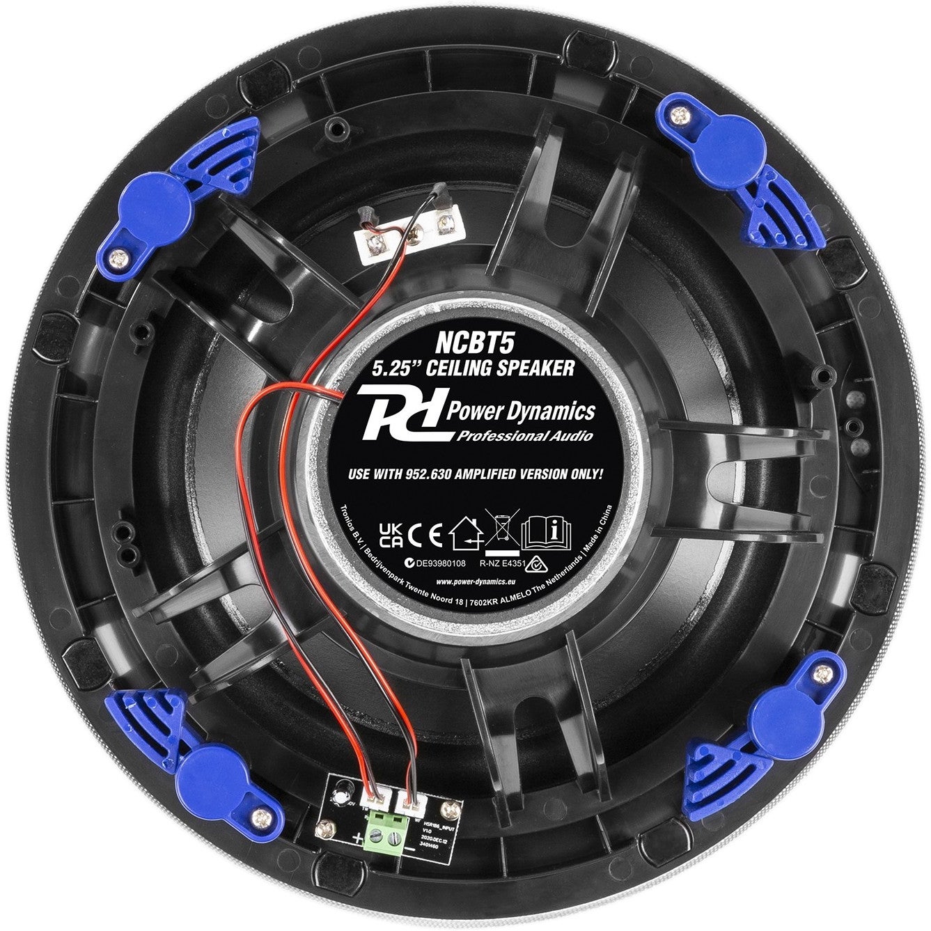 Power Dynamics NCBT5 actieve plafondluidsprekerset met Bluetooth, 5.25 inch