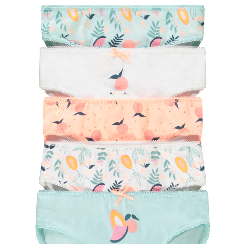 Lot de 5 culottes fantaisie en jersey pour fille