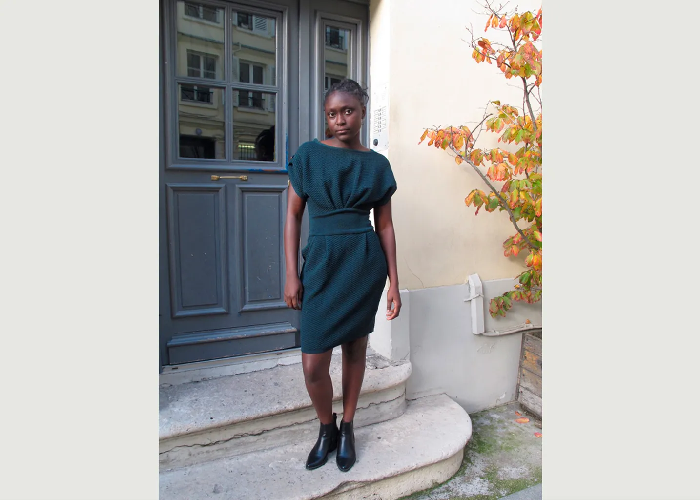 Faryn, Robe en maille texturée Erotokritos
