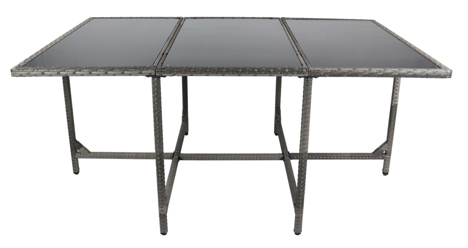Gartentisch - grau - Rattan - 170 cm