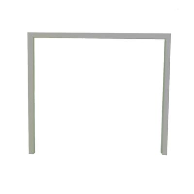 Bureau simple IRIS - L180 cm - Plan de départ - Pieds aluminium - plateau Blanc perle