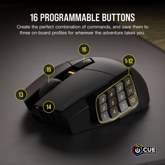 Corsair Scimitar Elite trådløs gaming mus
