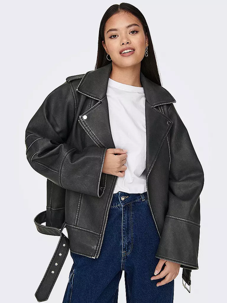 ONLY Jacke in Lederoptik ONLMINA schwarz