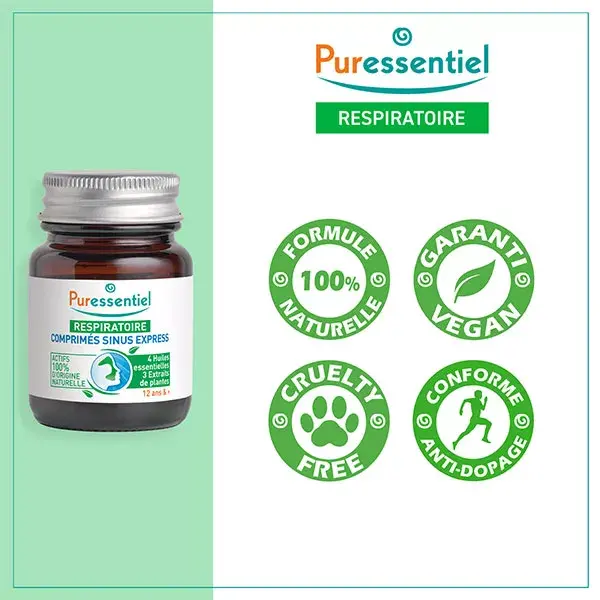 Puressentiel Respiratoire Sinus Express 15 comprimés