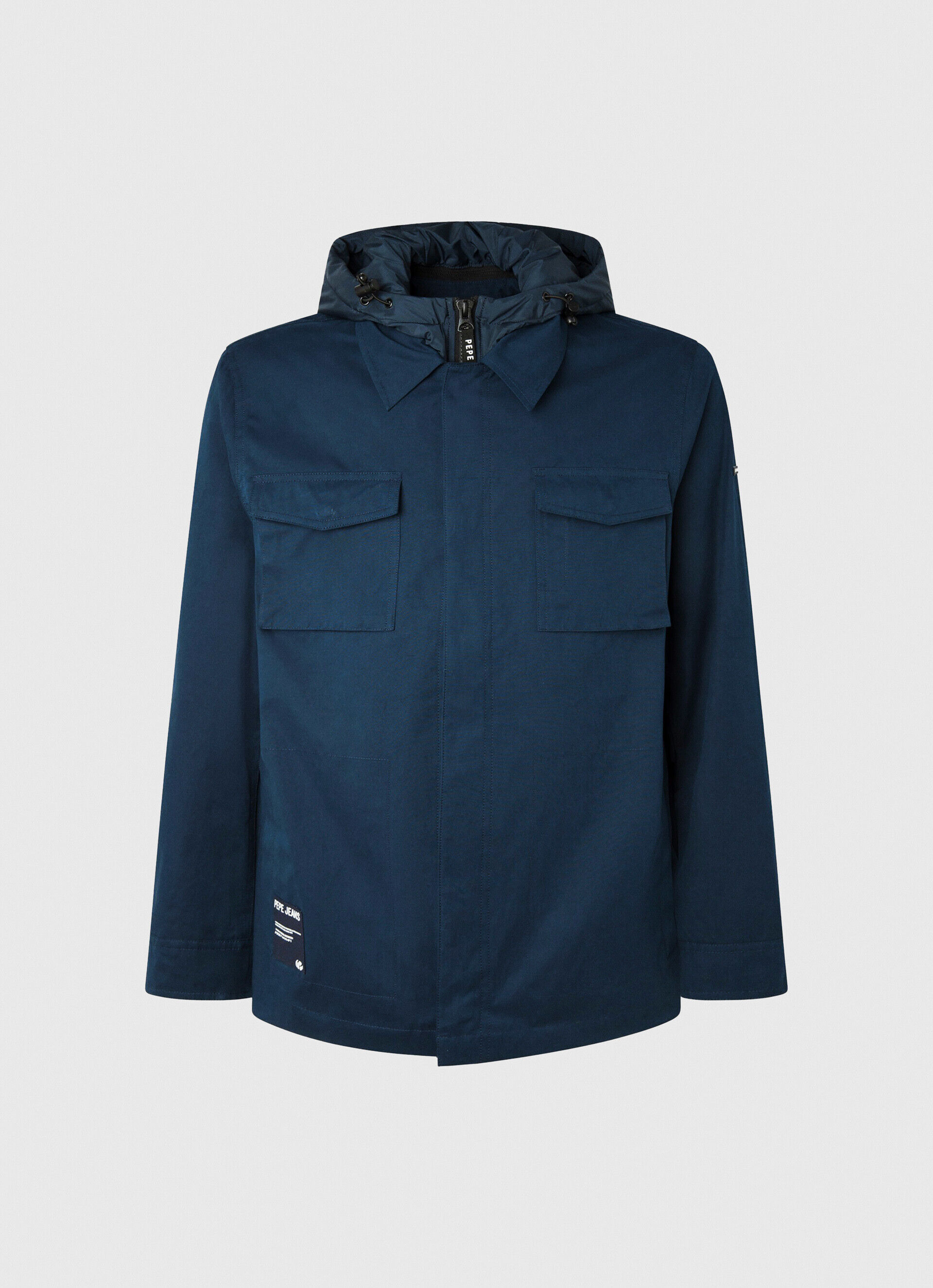 Parka curta com peitilho removível - Azul Dulwich