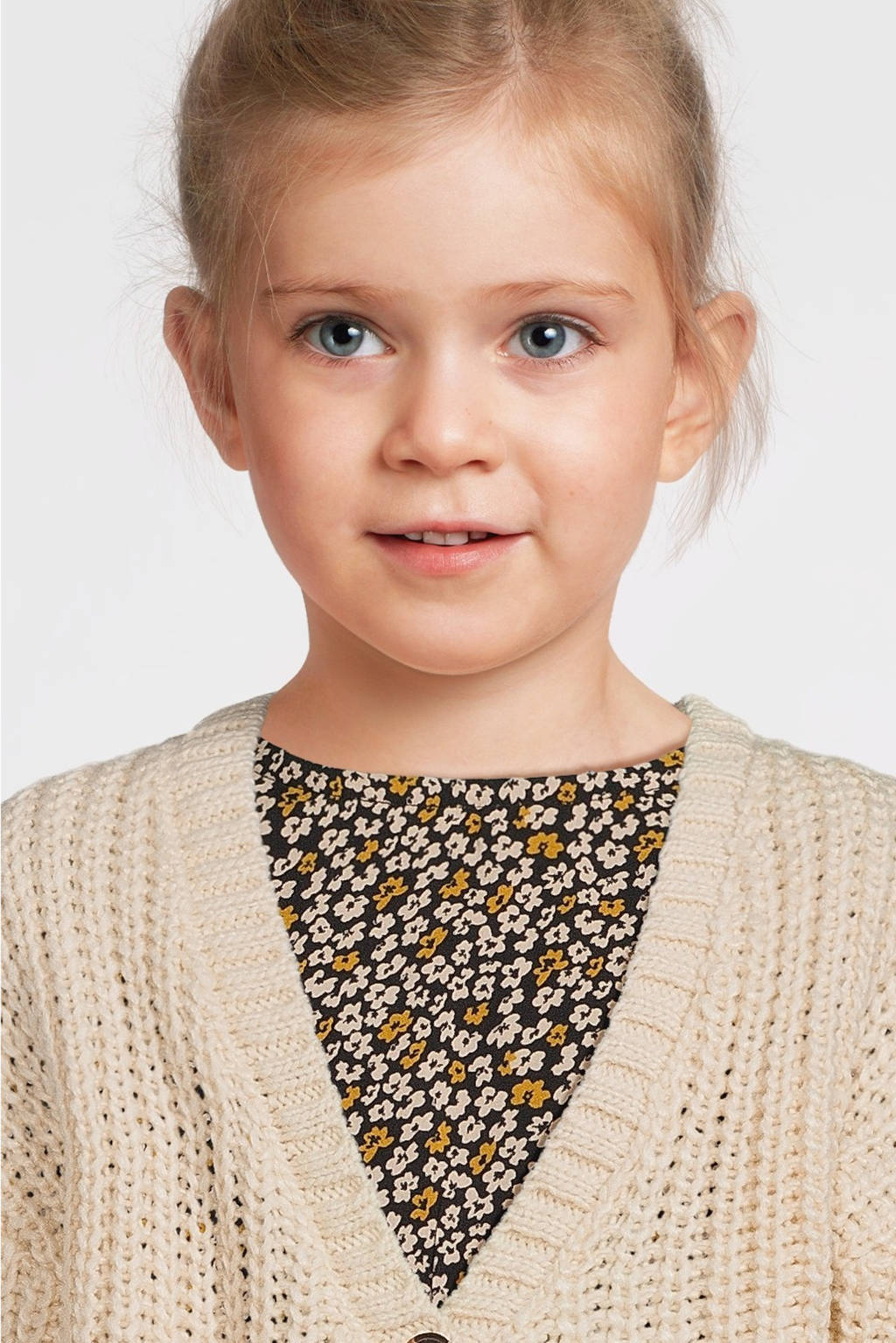 Koko Noko grofgebreid vest ecru