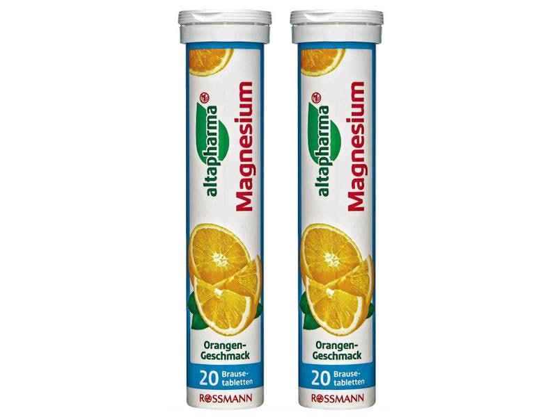 altapharma Magnesium Duo 2 x 20 Brausetabletten Veganes Nahrungsergänzungsmittel mit Magnesium