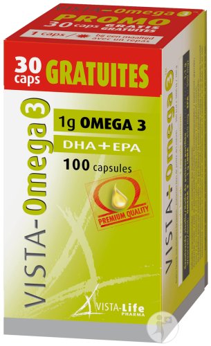Vista Oméga 3 Capsules 100 Promo 70+30 Gratuit