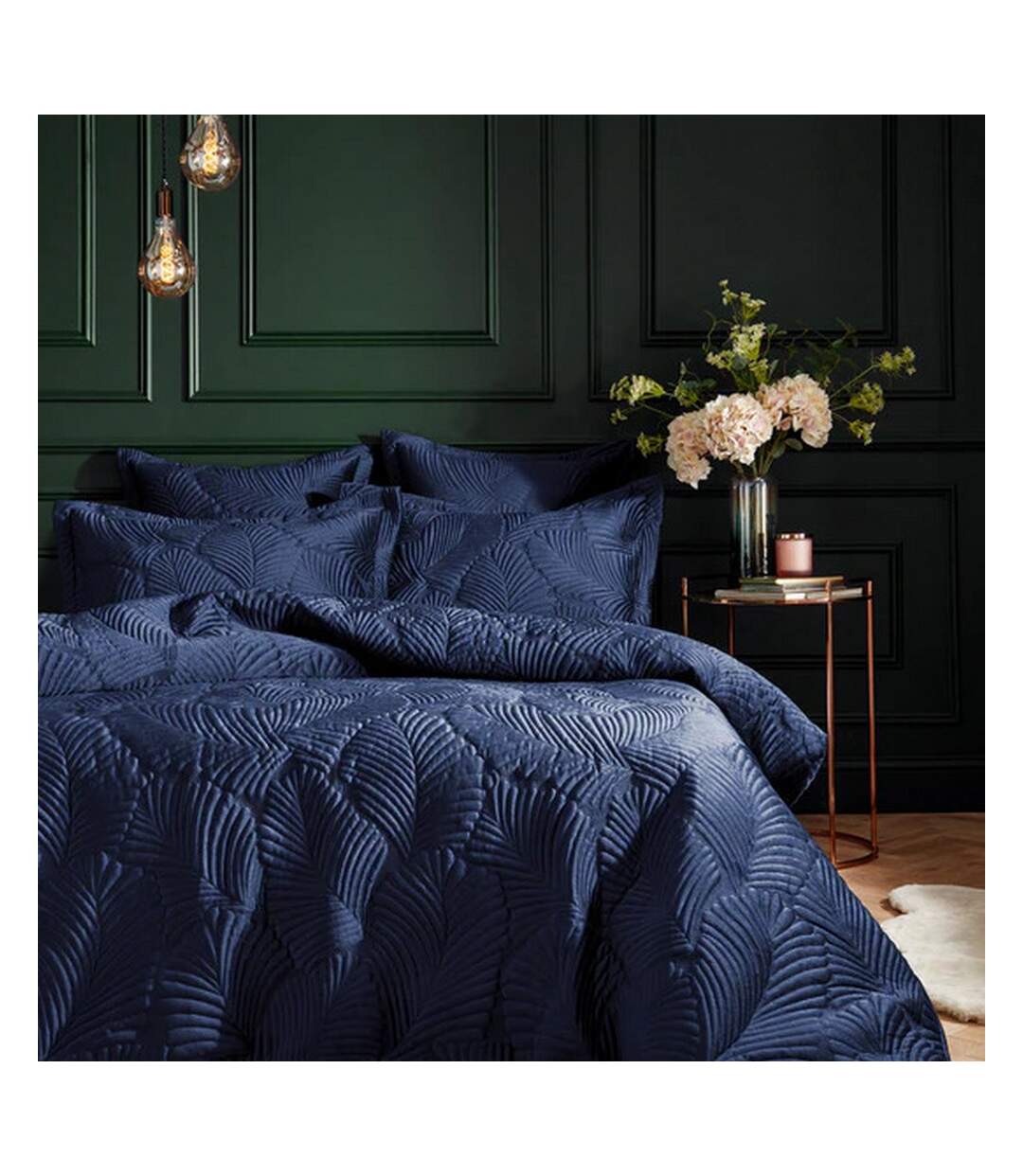 Paoletti - Parure de lit PALMERIA (Bleu marine) - UTRV2144