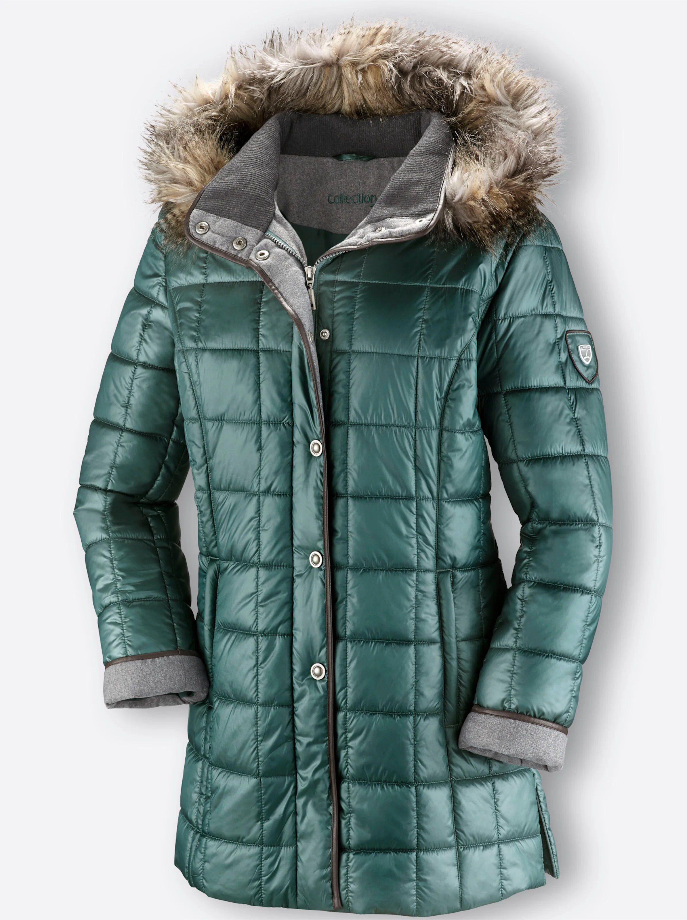 Steppjacke in jadegrün