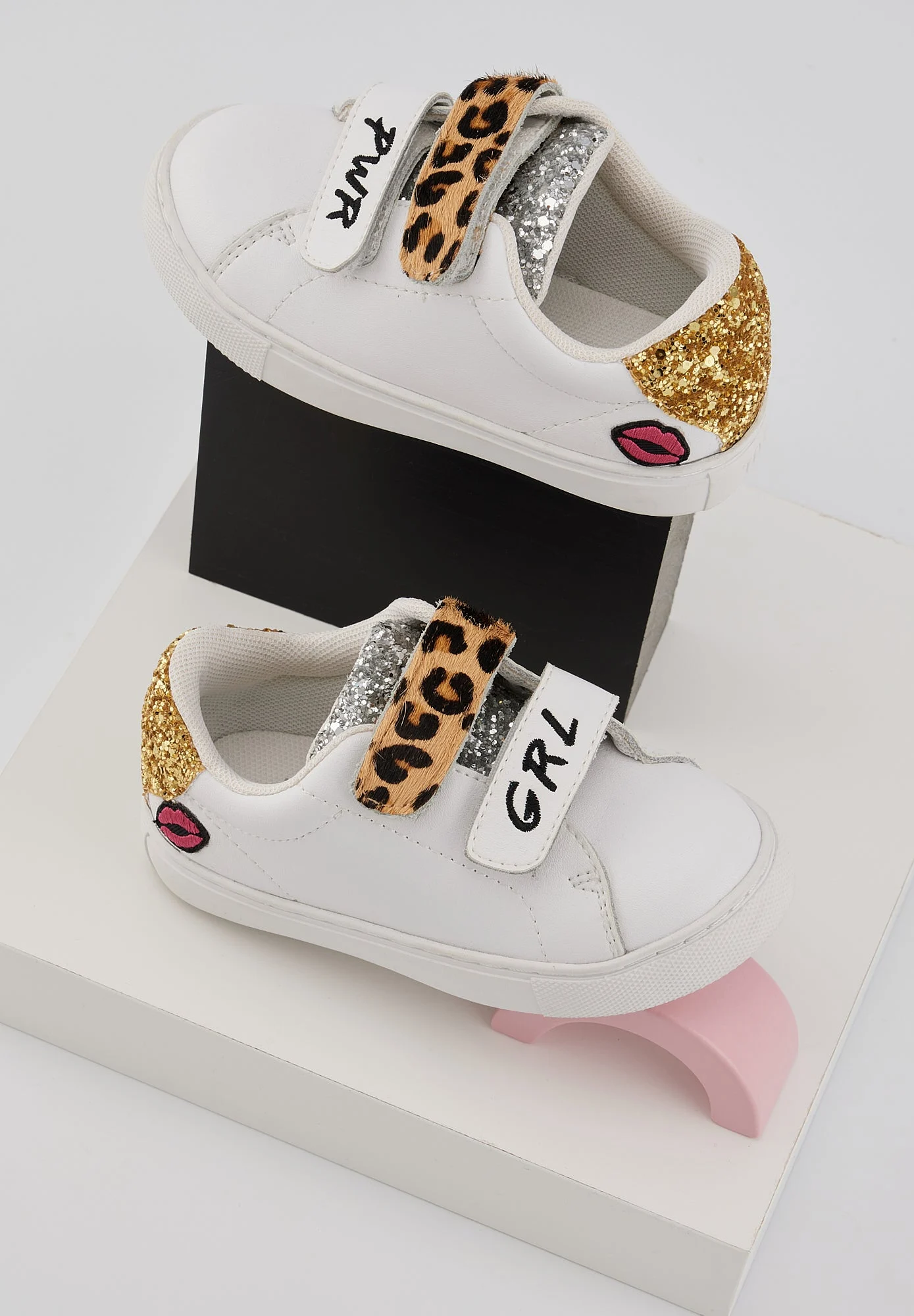 MINI EDITH GRL PWR - Sneakers en cuir | Blanc
